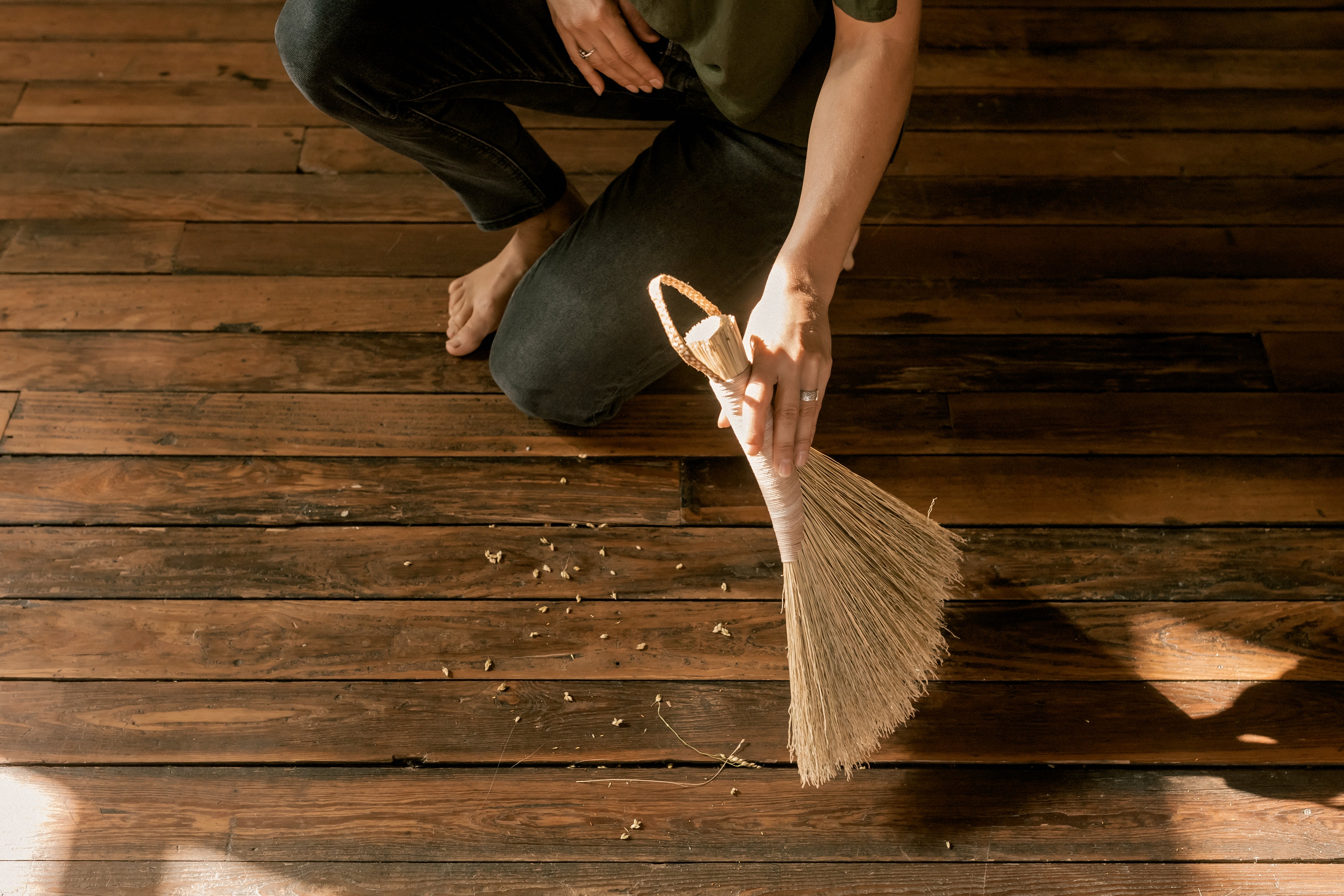 Turkey wing hand broom