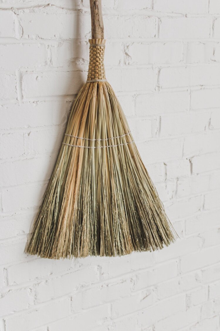 Broom-hanging-on-the-wall