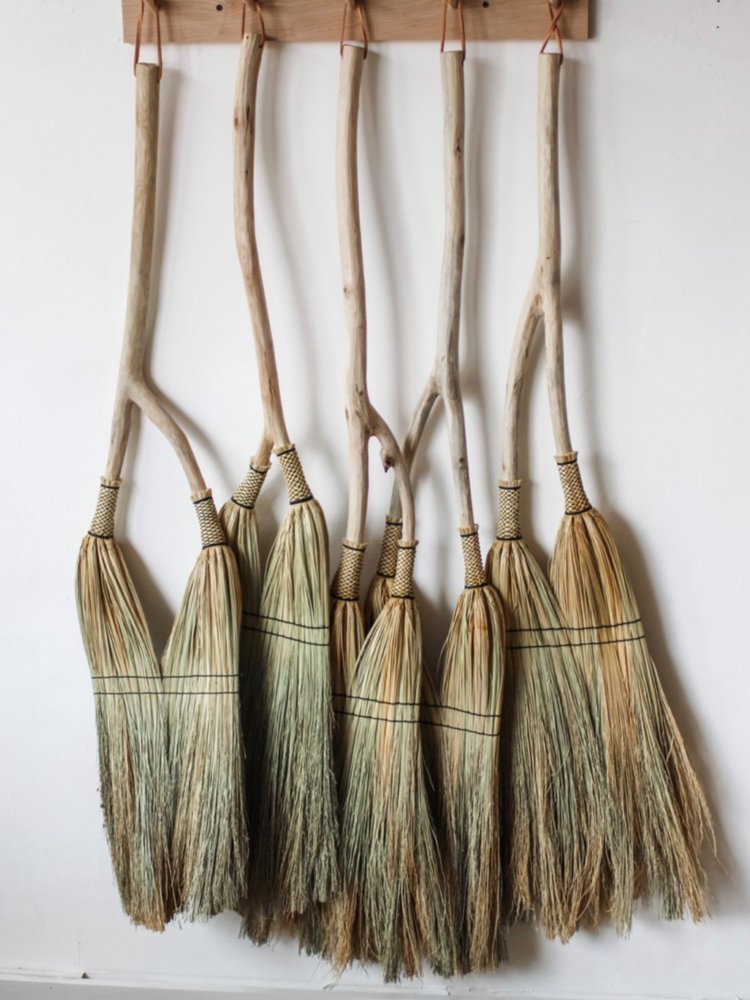 A-row-double-handbrooms-on-wall