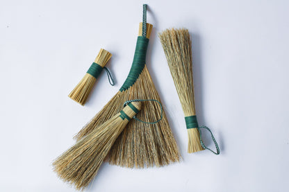 Scrub-Handbroom-and-Brushes-with-green-threaded-handles