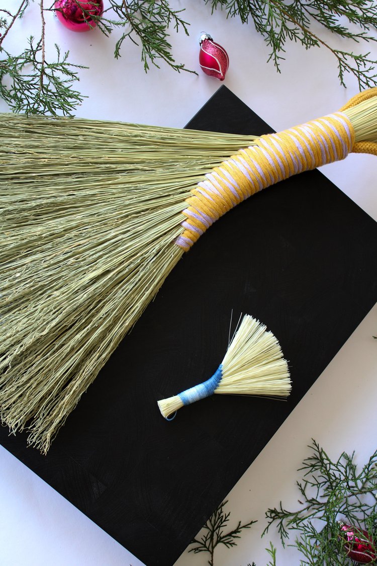 Handbroom-with-two-tone-white-orange-thread-handle 