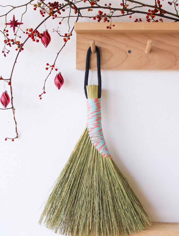 Handbroom-with-two-tone-pink-light-blue-thread-handle 