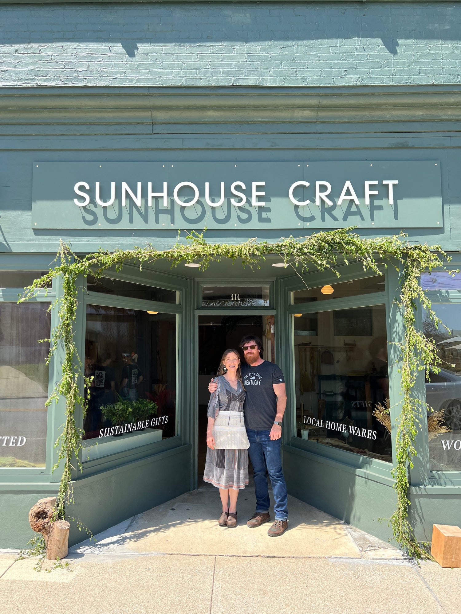 Cynthia-and-Doug-in-front-of-Sunhouse-Craft-store