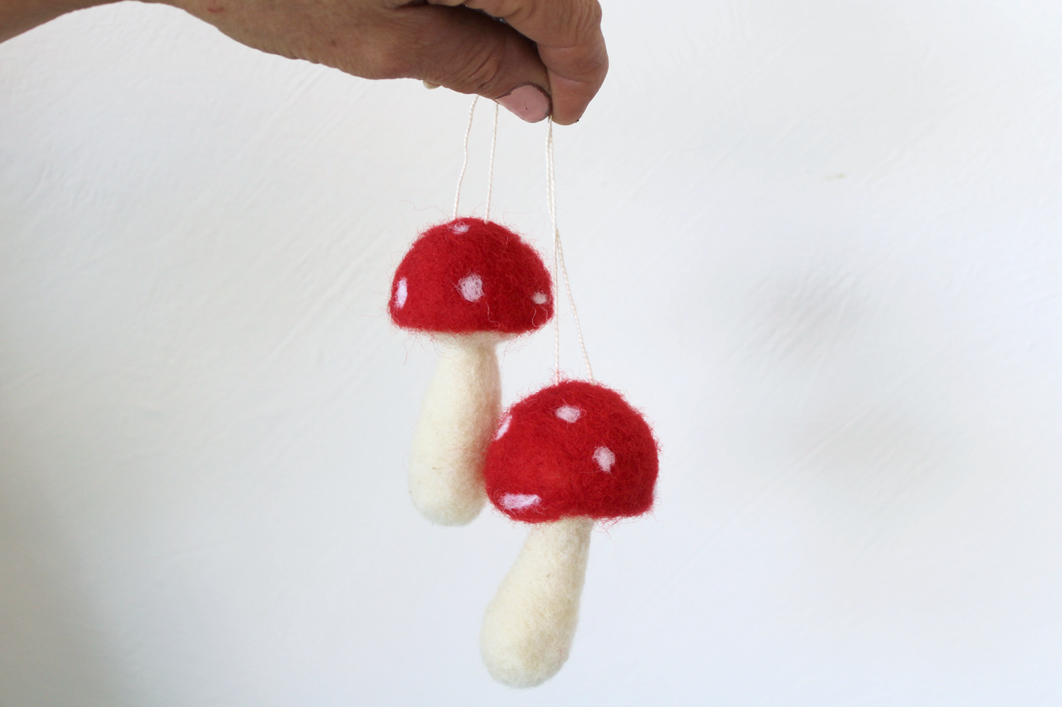 Needle-Felted-Mushroom-Christmas-ornament