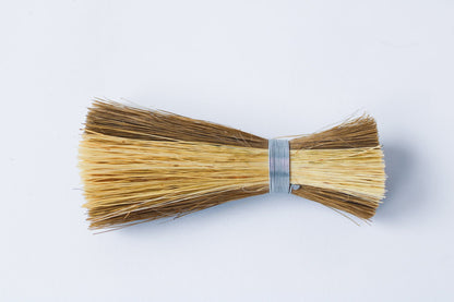 Metal wrapped brushes and brooms