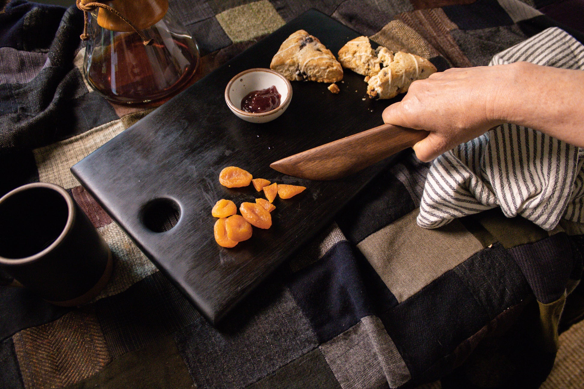 Local-Serving-Board-Ebonized-with-food 