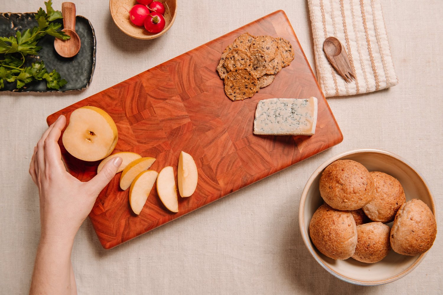 Apples-on-top-cherry-board